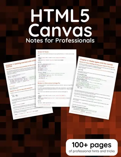 Cover of the HTML5 Canvas Notes for Professionals book PDF