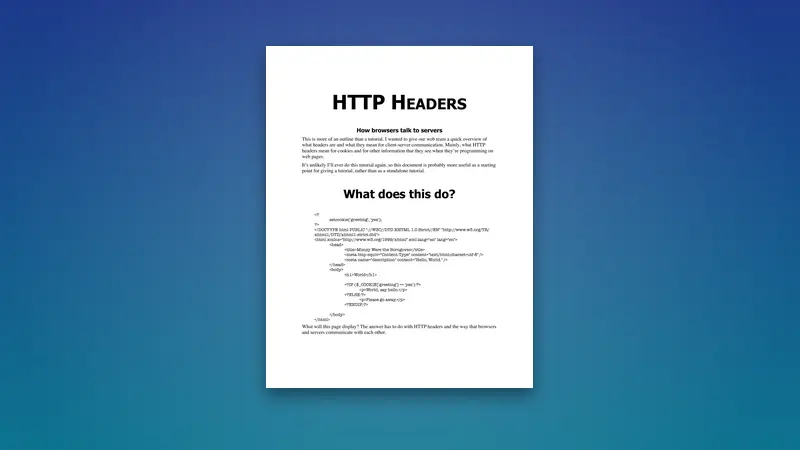 Understanding HTTP Headers and Cookies — Free PDF — PDF cover