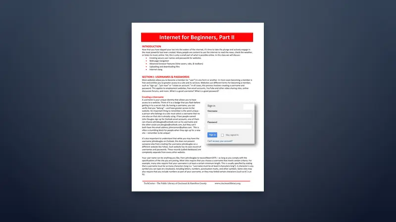 Internet for Beginners PDF - Part II — PDF cover