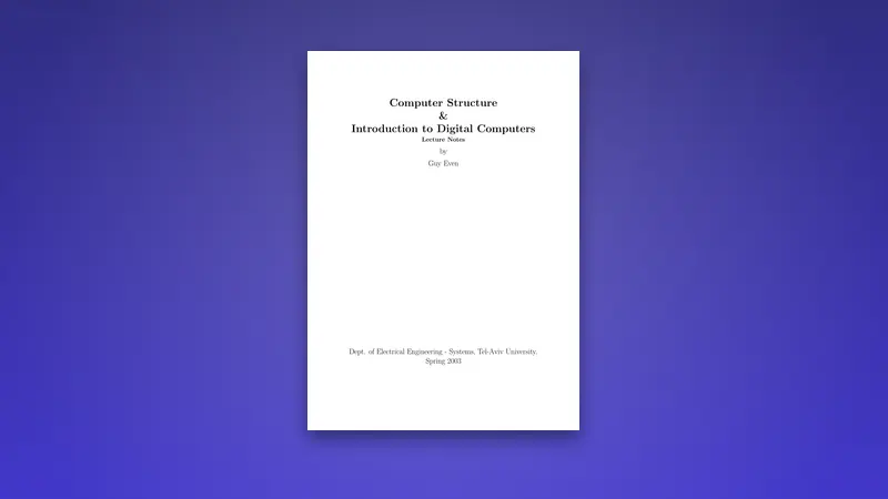Introduction to Digital Computers — PDF cover