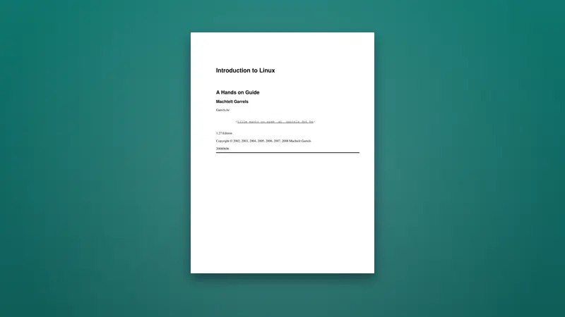 Introduction to Linux PDF: Essential Command-Line Skills — PDF cover