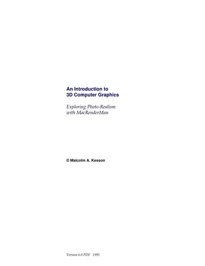 Cover of the An Introduction to 3D Computer Graphics PDF