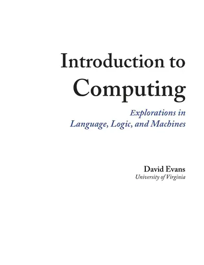 Cover of the Introduction to Computing PDF