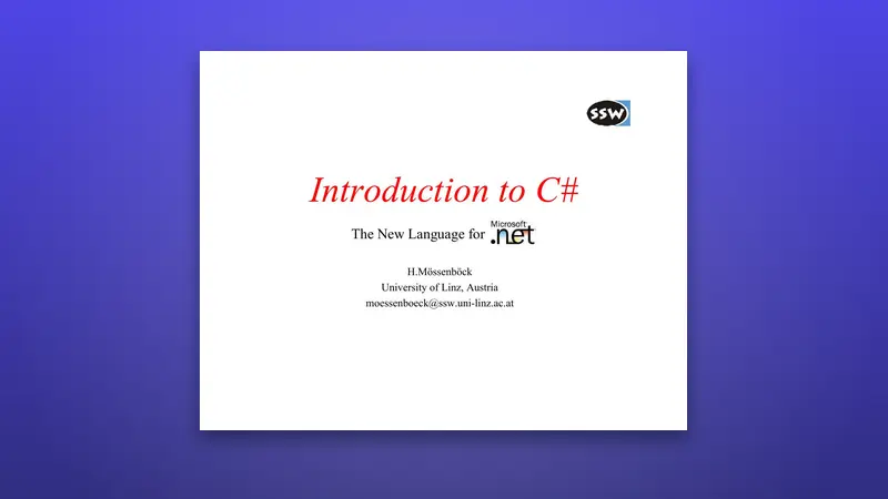 Introduction to CSharp (C#) Programming — PDF cover
