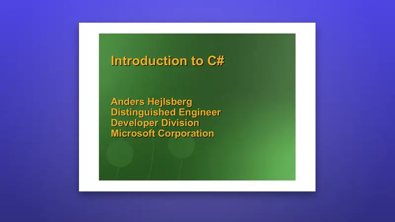 Introduction to C# PDF: Fundamentals and Language Design — PDF cover