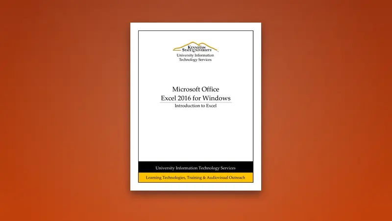Introduction to Excel 2016 PDF: Complete Beginner's Guide — PDF cover