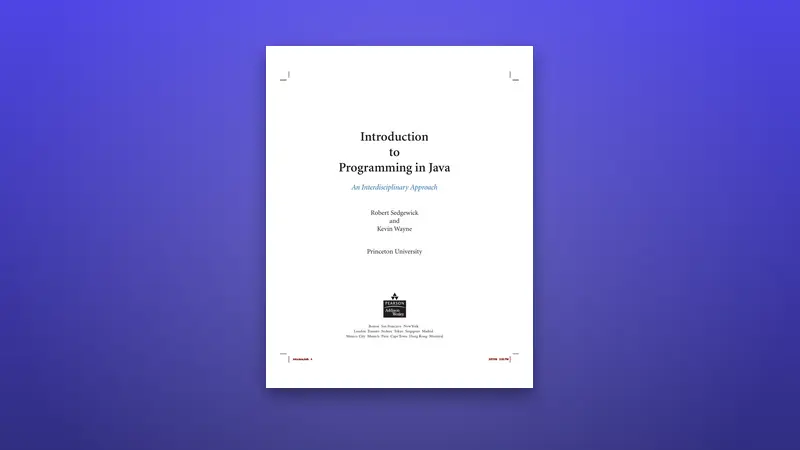 PDF Introduction to Programming in Java — PDF cover