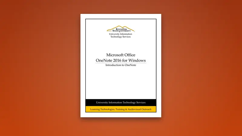 Introduction to OneNote 2016 PDF: Complete User Guide — PDF cover