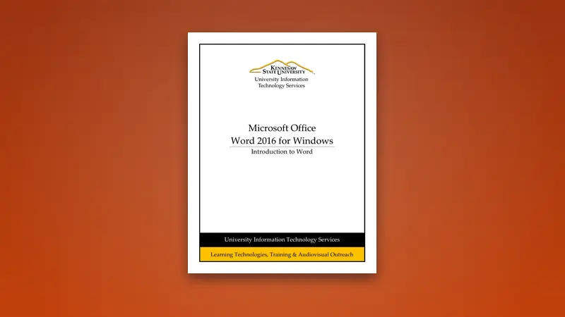 Introduction to Word 2016 PDF: Complete Beginner's Guide — PDF cover