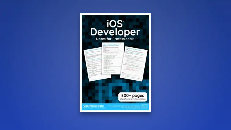 iOS Developer PDF Notes for Professionals book — PDF cover