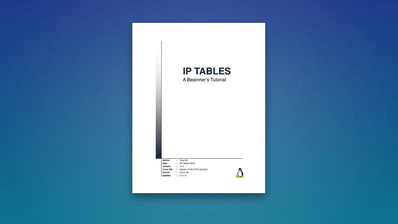 IP TABLES PDF: A Beginner’s Tutorial — PDF cover