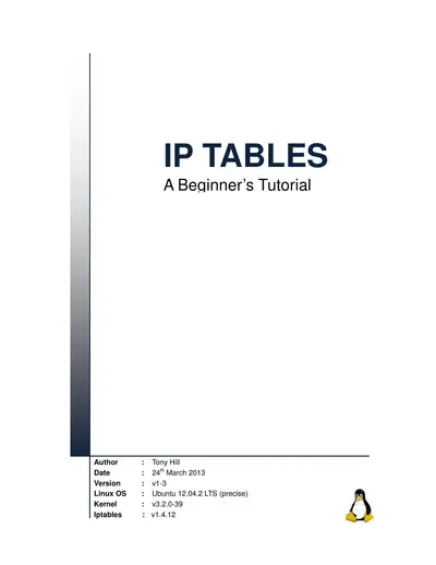 Cover of the IP TABLES A Beginner’s Tutorial PDF