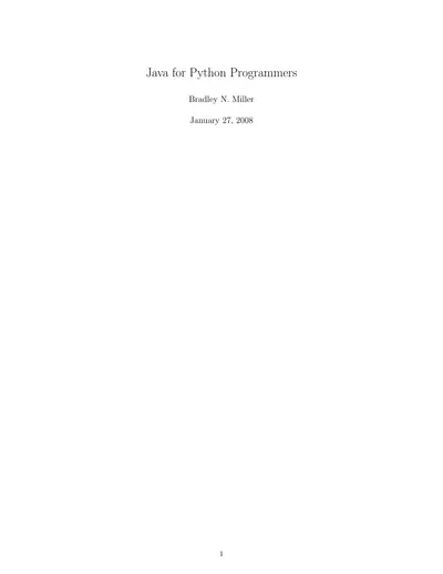 Cover of the Java for Python Programmers PDF