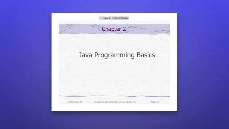 Introduction to Java Programming Basics — PDF cover