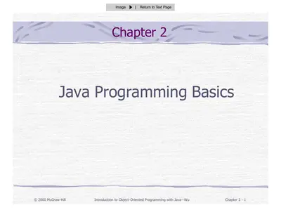 Java Programming Basics — free PDF cover