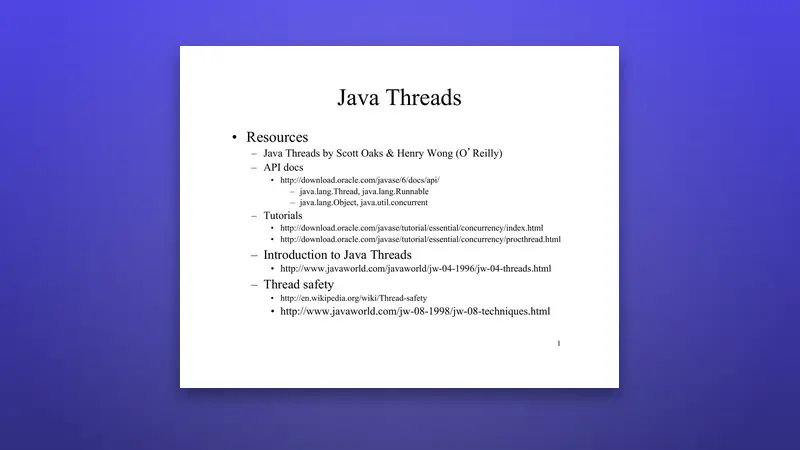 Java Threads & Synchronization Fundamentals — Free PDF — PDF cover