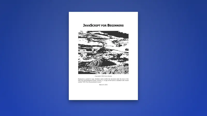JavaScript for Beginners: Forms & User Input — PDF cover