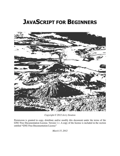 Cover of the JavaScript for beginners PDF