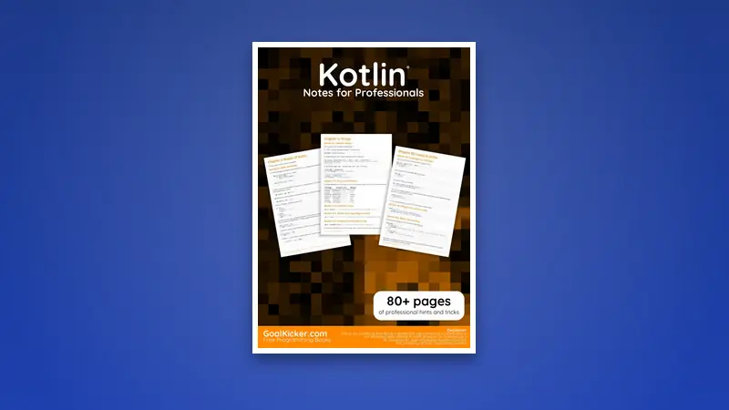 Kotlin PDF Notes for Professionals book — PDF cover
