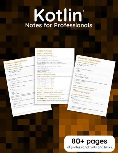 Kotlin Notes for Professionals book — free PDF cover