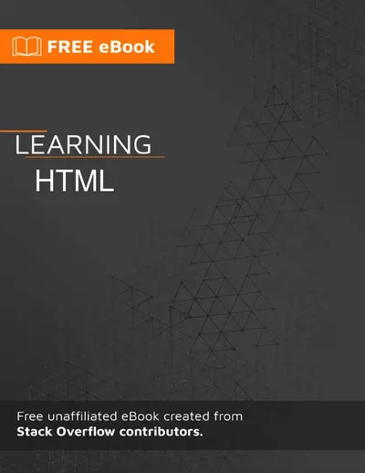 Cover of the Learning HTML PDF