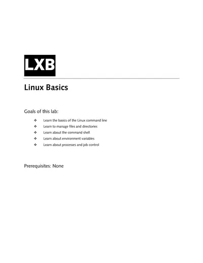 Cover of the Linux Basics PDF