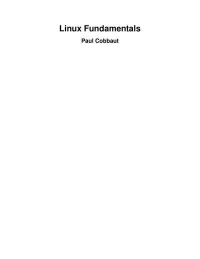 Cover of the Linux Fundamentals PDF