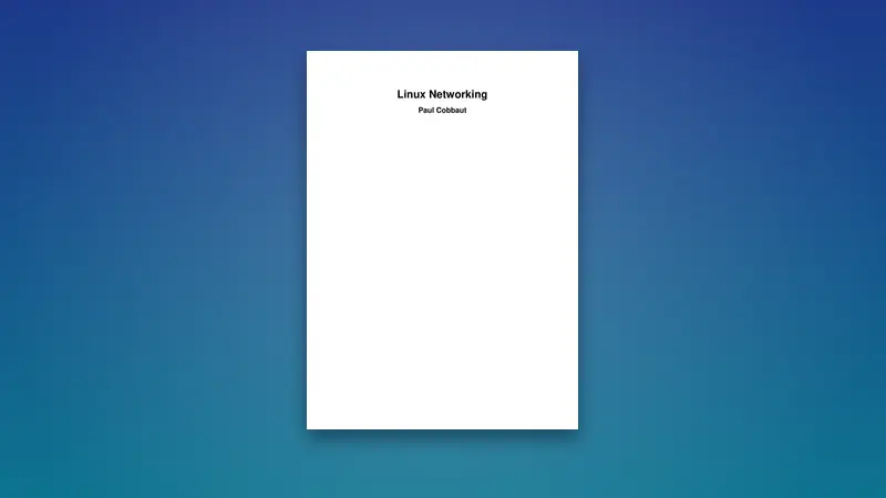 Linux Networking Essentials PDF: Master Your Network Skills — PDF cover