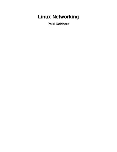 Cover of the Linux Networking PDF