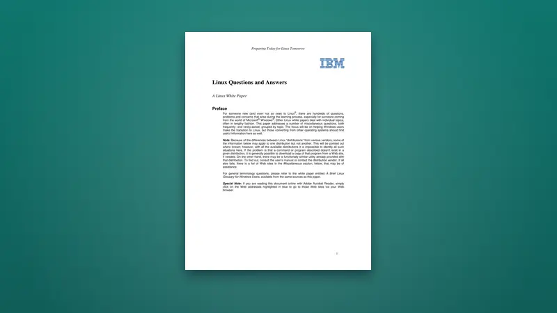 Linux Questions and Answers PDF: Transition Guide — PDF cover