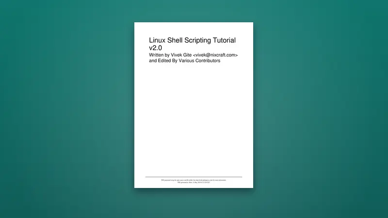 Linux Shell Scripting PDF: Master Essential Scripting Skills — PDF cover