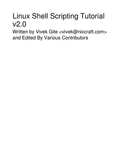 Cover of the Linux Shell Scripting PDF