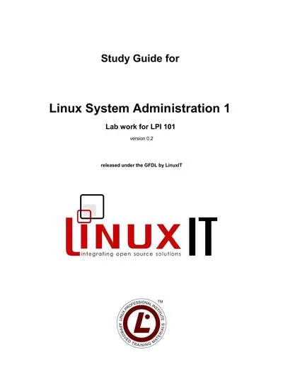 Cover of the Linux System Administration 1 (LPI 101) PDF