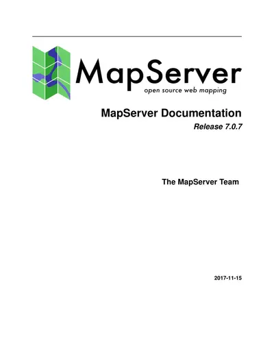 MapServer Documentation — free PDF cover