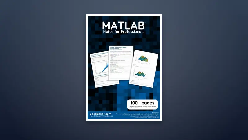 MATLAB Notes for Professionals book — PDF cover