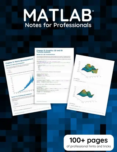 MATLAB Notes for Professionals book — free PDF cover