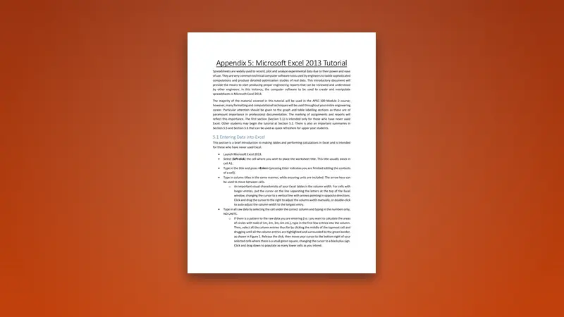 Microsoft Excel 2013 Tutorial PDF: Master Essential Skills — PDF cover