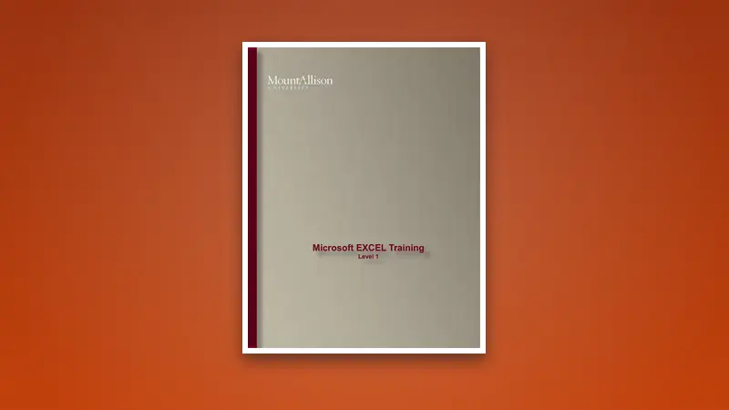 Microsoft EXCEL Training Level 1 — Free PDF — PDF cover
