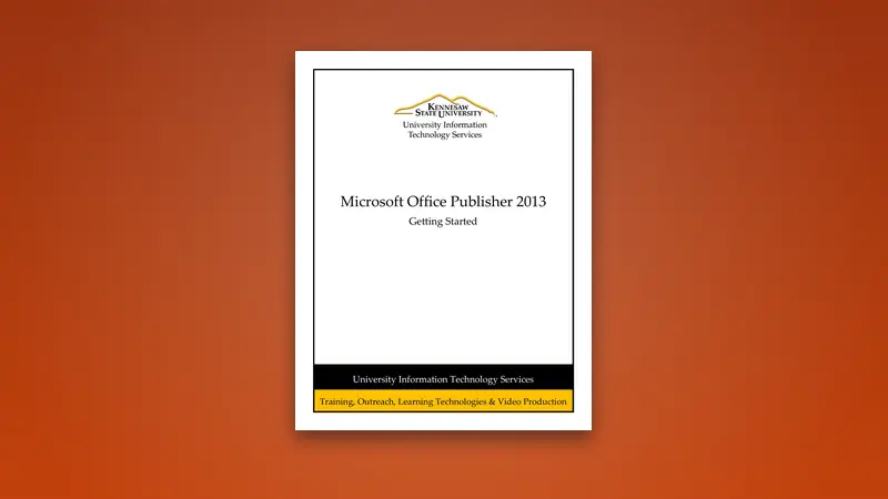 Microsoft Office Publisher 2013 PDF: Add Business Info — PDF cover