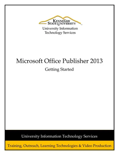 Microsoft Office Publisher 2013 — free PDF cover