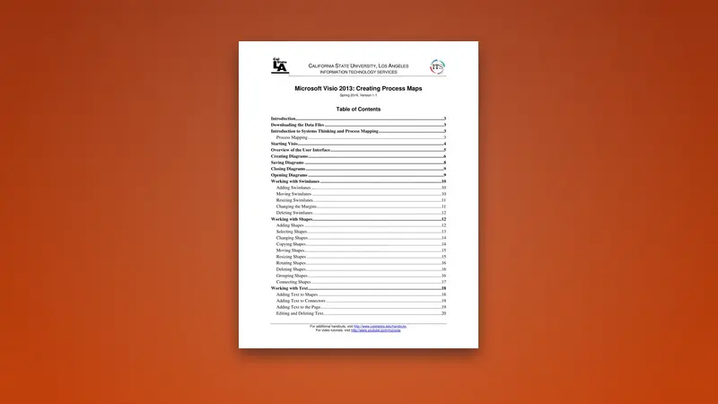 Microsoft Visio 2013 Creating Process Maps — Free PDF — PDF cover