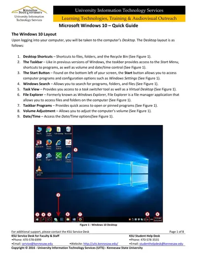Microsoft Windows 10 – Quick Guide — free PDF cover
