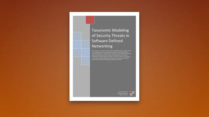 Modeling of Security Threats in SDN — Free PDF — PDF cover