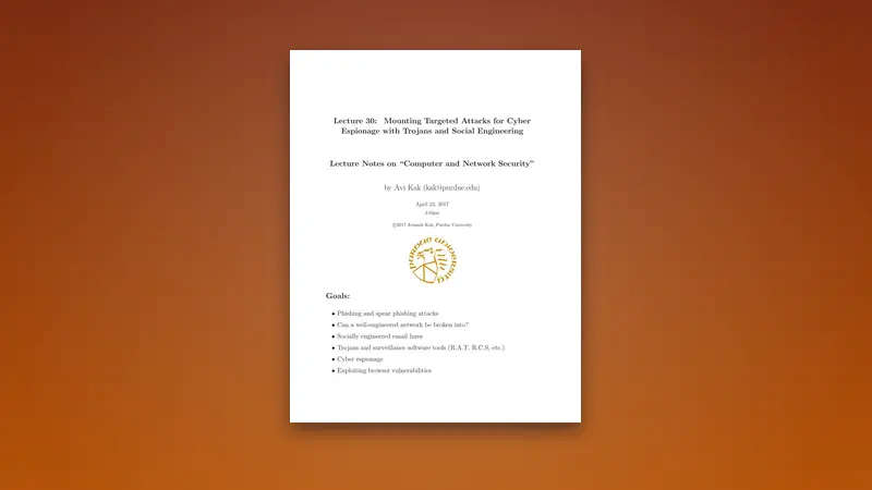 Attacks for Cyber Espionage with Trojans — Free PDF — PDF cover