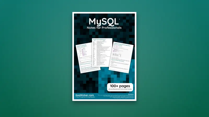 MySQL Notes for Professionals PDF: Comprehensive Guide — PDF cover