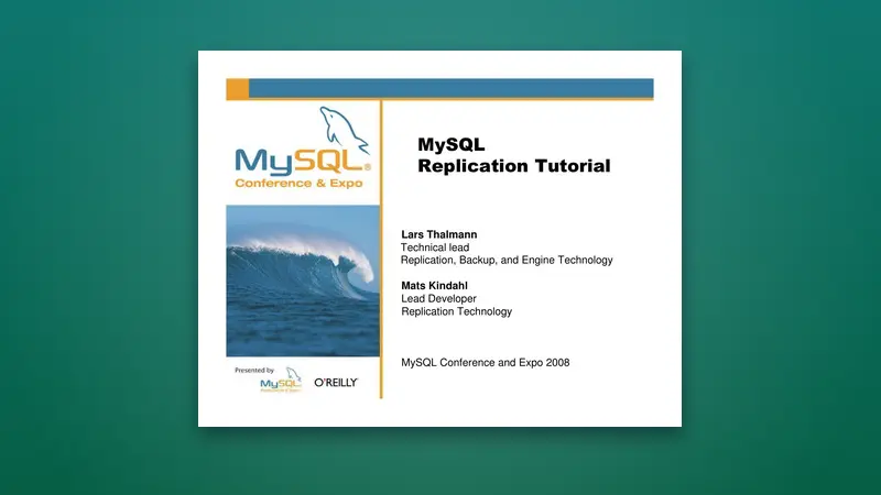 MySQL Replication Tutorial PDF — Concepts & Best Practices — PDF cover