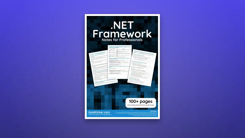 NET Framework PDF Notes for Professionals book — PDF cover