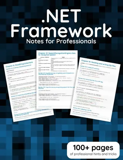 .NET Framework Notes for Professionals book — free PDF cover
