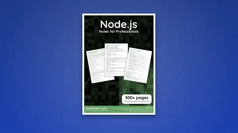 Node.js PDF Notes for Professionals book — PDF cover