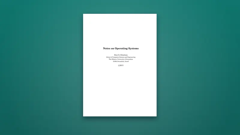 Notes on Operating Systems PDF: Concepts & Practical Exercises — PDF cover